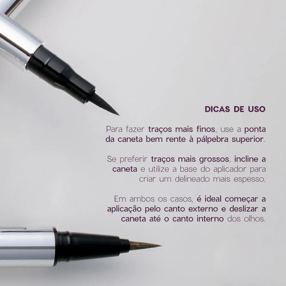 Océane Caneta Delineadora Eyeliner Real Black Preta 1,8g