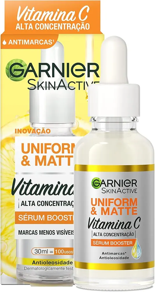 Garnier Uniform & Matte Vitamina C Sérum Facial Antimarcas 30ml