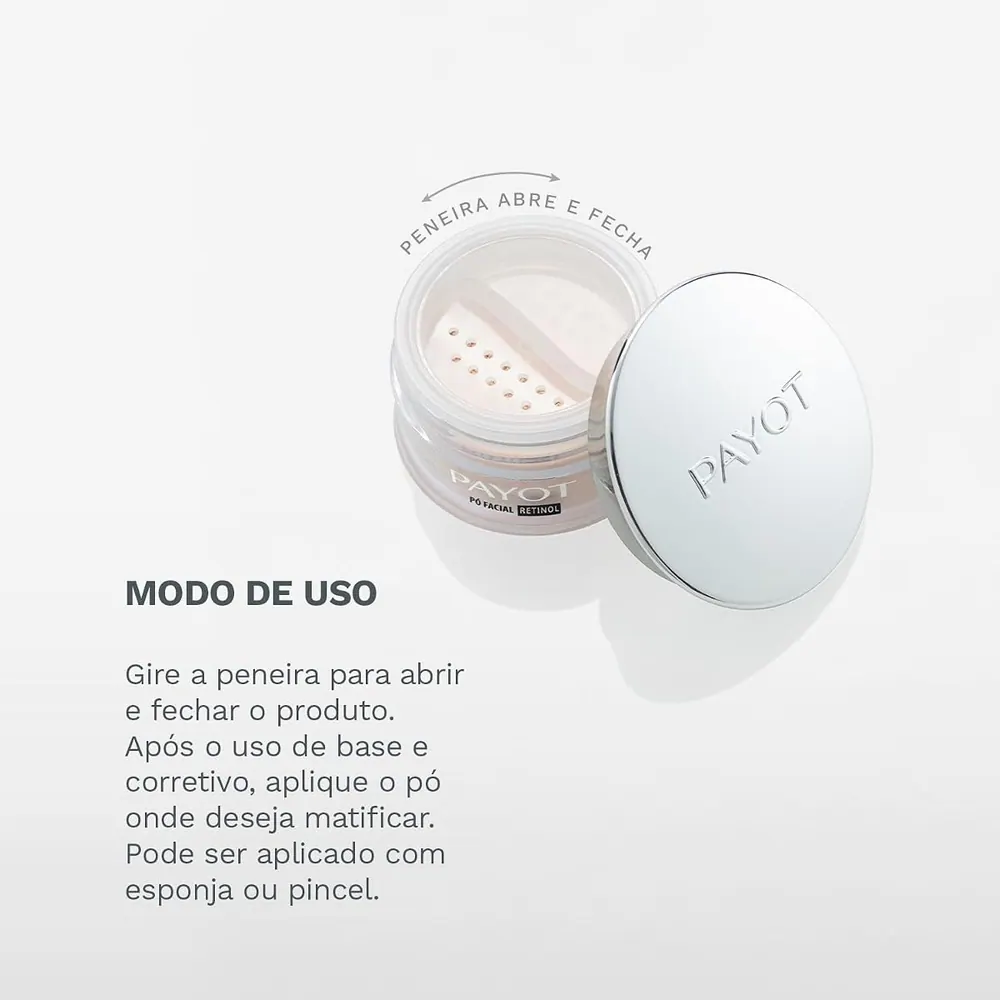 Payot Pó Facial Translúcido Iluminador com Retinol Vegetal 20g