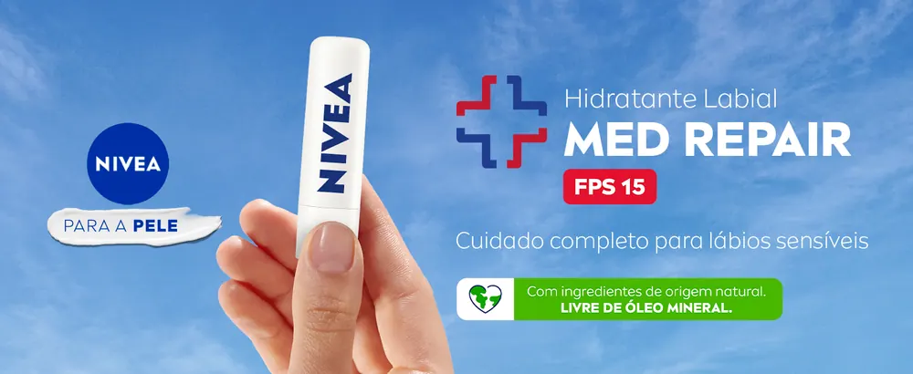 NIVEA Med Repair FPS 15, cuidado completo para lábios sensíveis