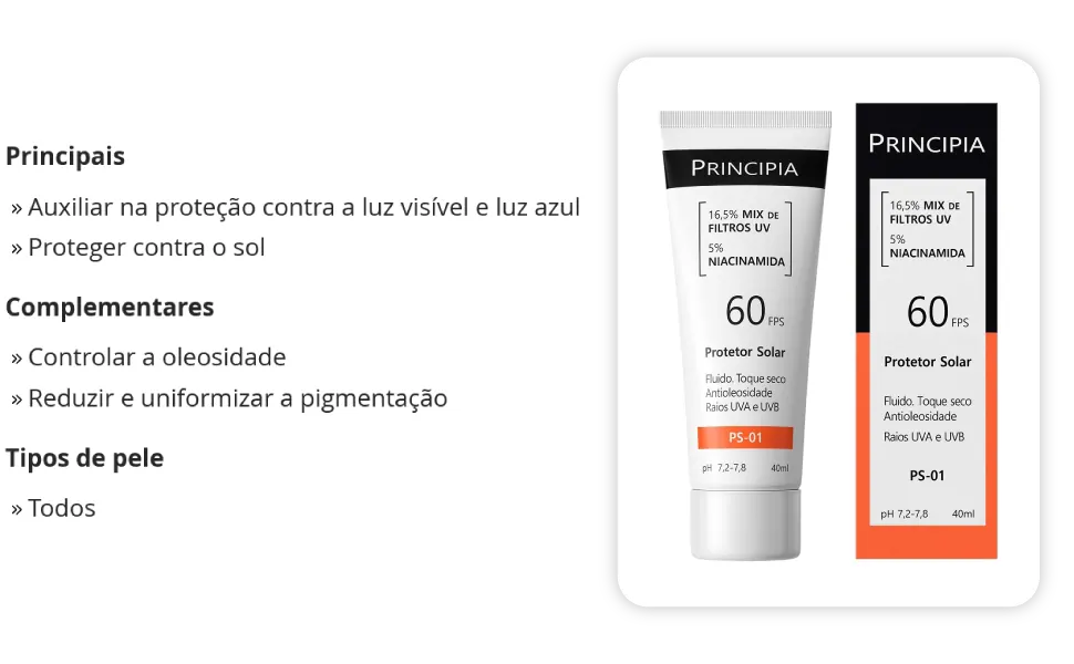 Principia Kit 2 Protetores Solares PS-01 FPS 60 - imagem 4