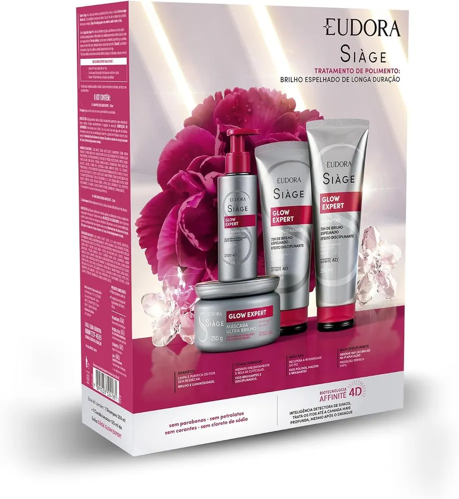Eudora Siàge Glow Expert Kit Shampoo 250ml + Condicionador 125ml