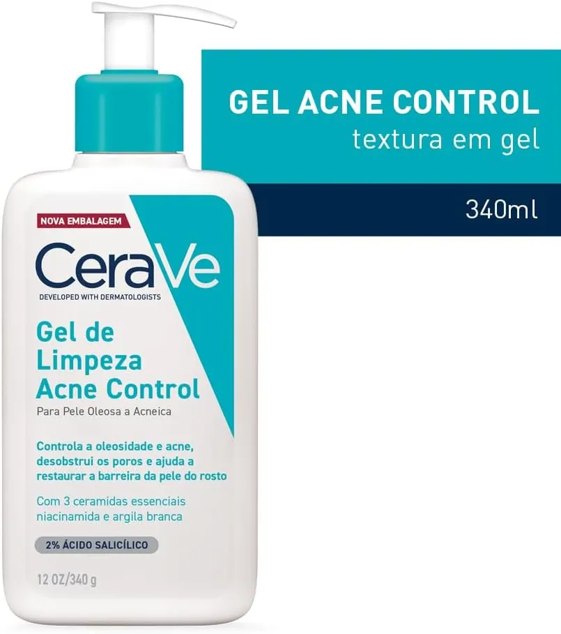 CeraVe Acne Control Gel de Limpeza Facial 340g