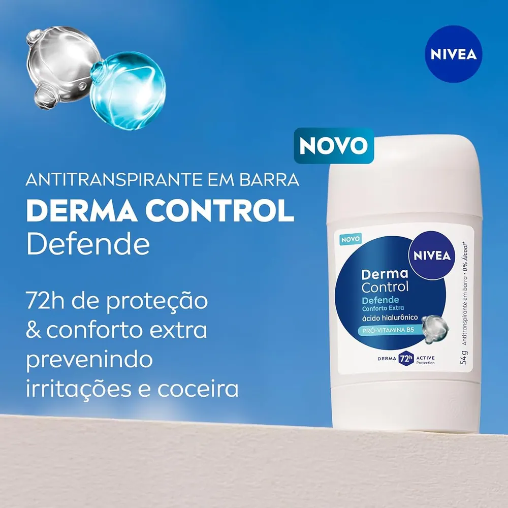 NIVEA Desodorante Antitranspirante Stick Derma Control Defende 54g