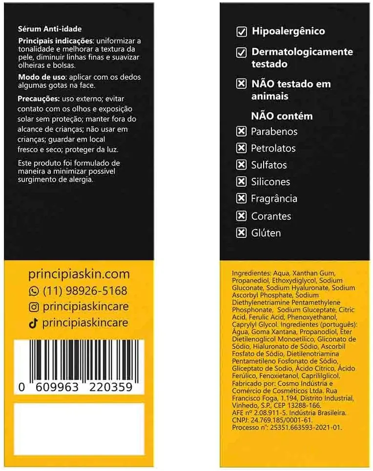 Principia Kit Rotina Antioxidante GL-02 + VC-10 + PS-01 FPS 60