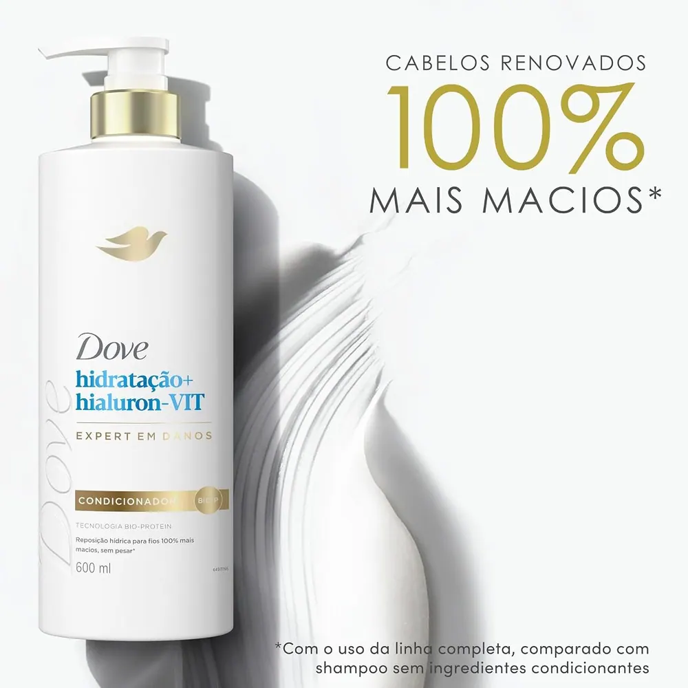 Dove Condicionador Hidratação + Hialuron-Vit 600ml Pump