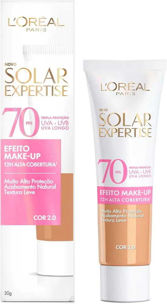 L'Oréal Paris Solar Expertise Efeito Make Up Protetor Facial FPS 70 Cor 2.0 30g