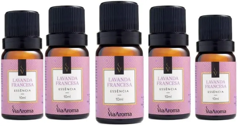 Via Aroma Kit 5 Essências Lavanda Francesa 10ml