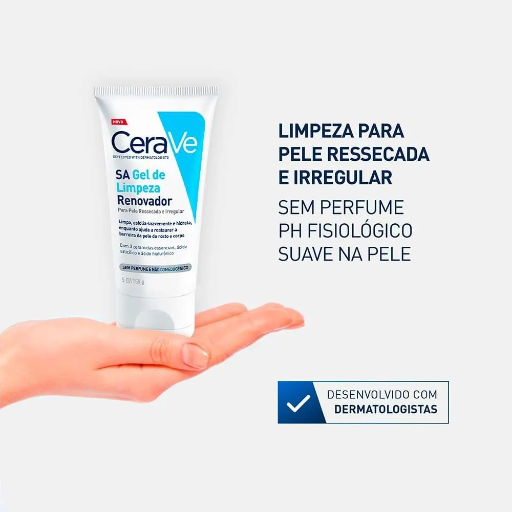 CeraVe SA Gel de Limpeza Renovador com Ácido Salicílico 150g