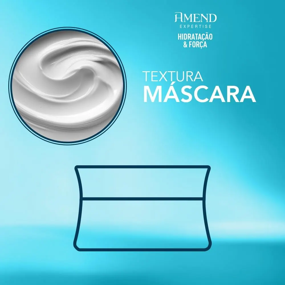 Amend Expertise Hidratação & Força Máscara com Ácido Hialurônico 300g