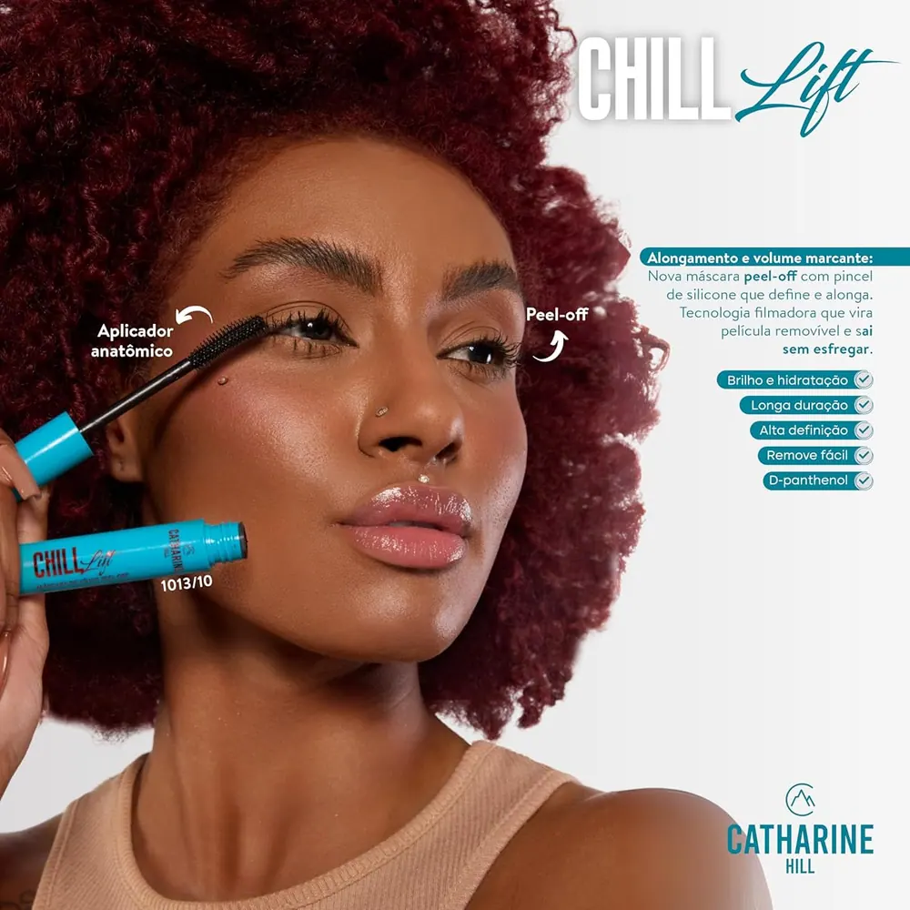 Catharine Hill Máscara de Cílios Chill Lift Peel Off Preta 4g