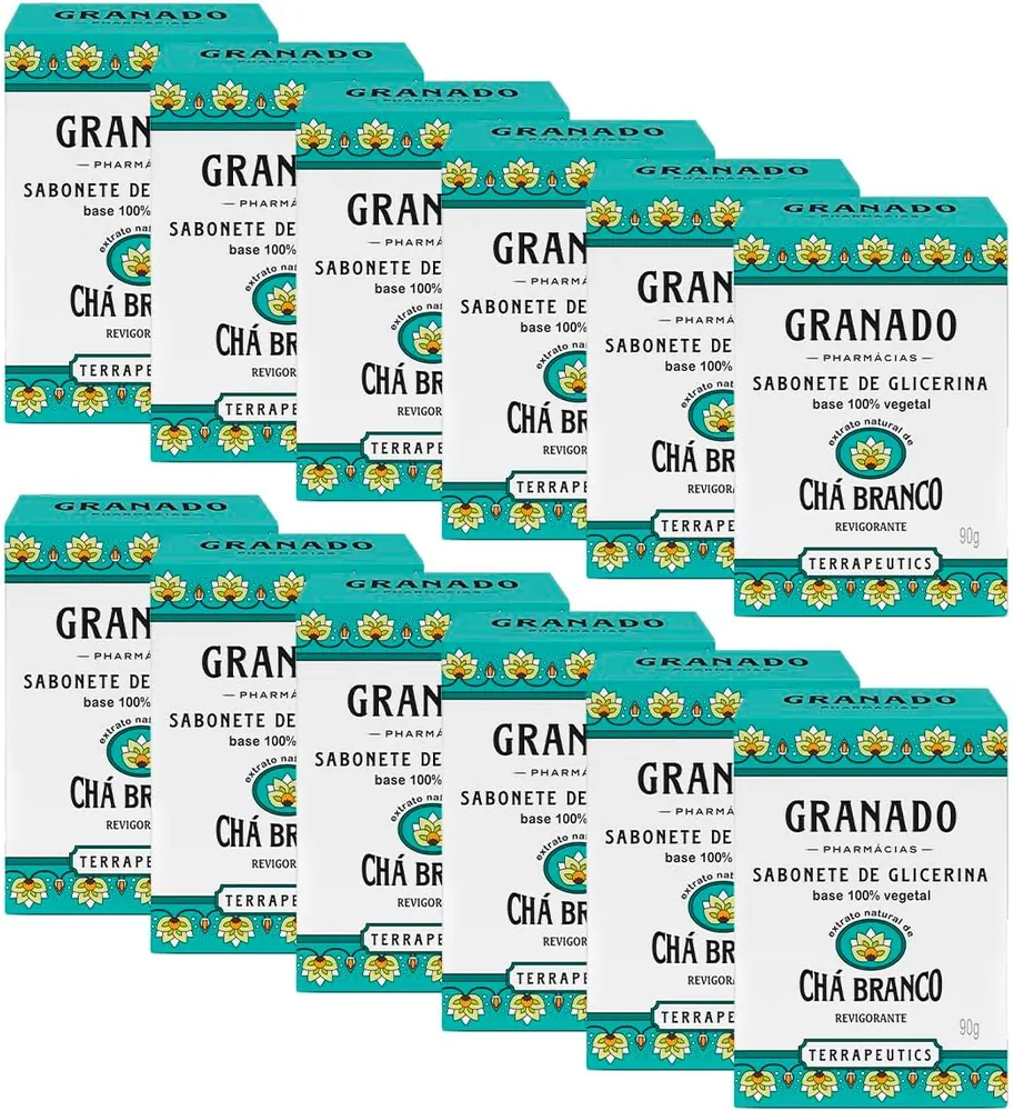 Granado Sabonete em Barra Terrapeutics Chá Branco - Kit 12 x 90g
