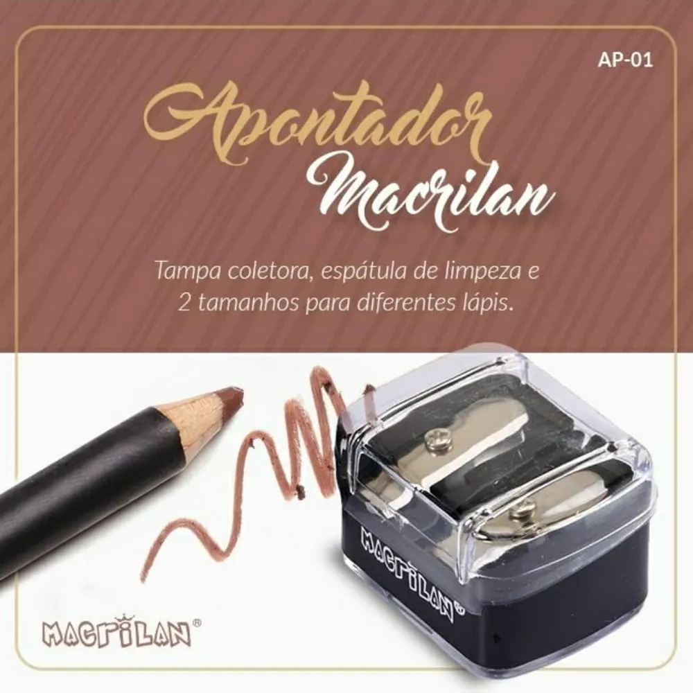 Macrilan Apontador para Lápis de Maquiagem AP-01