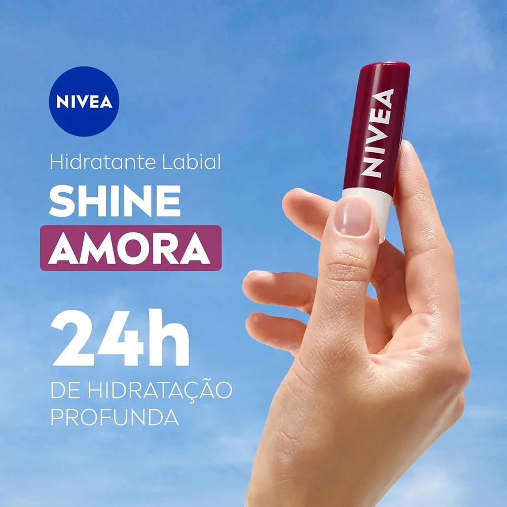 NIVEA Hidratante Labial Amora Shine 4,8g
