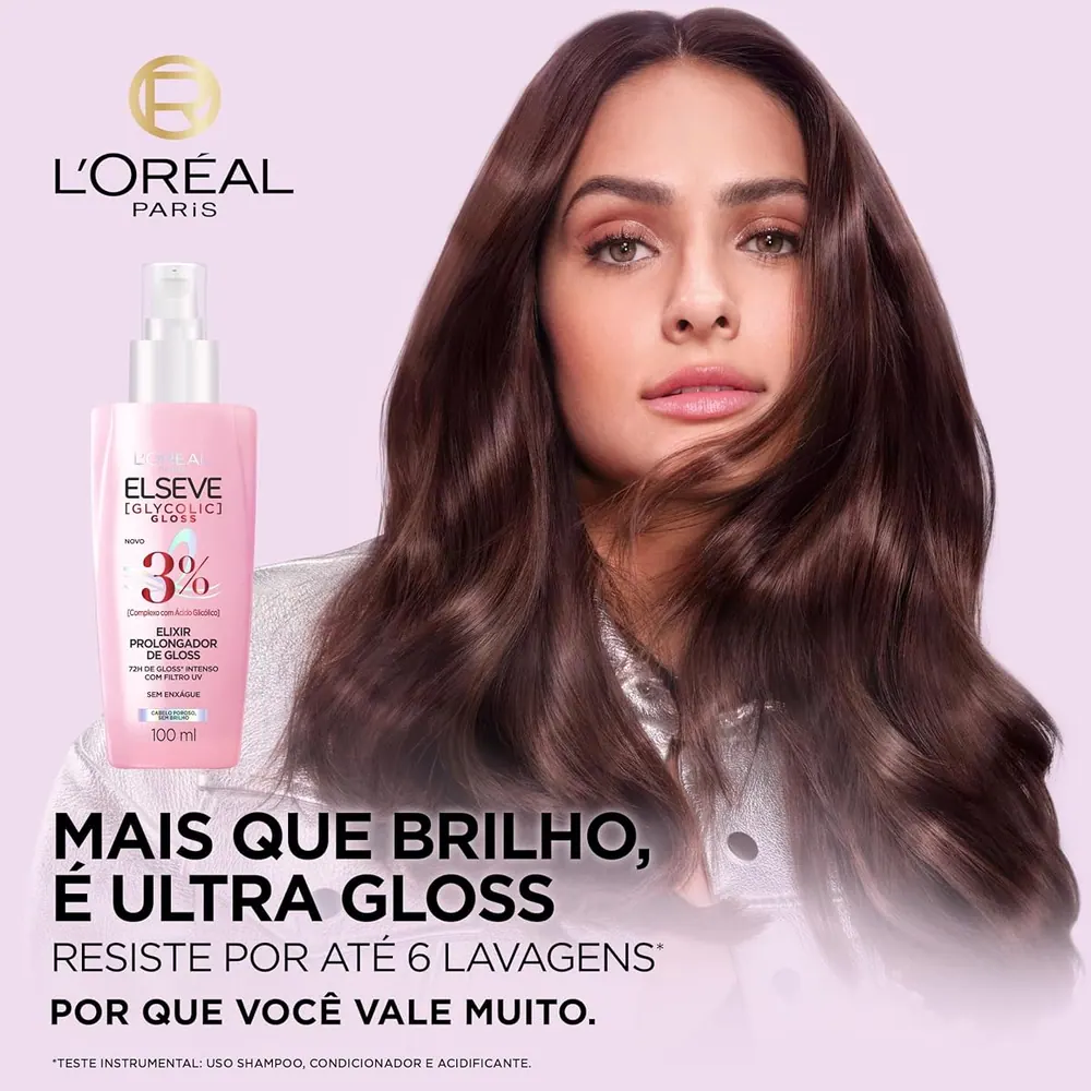 L'Oréal Paris Elseve Glycolic Gloss Sérum Finalizador Antiporosidade 100ml