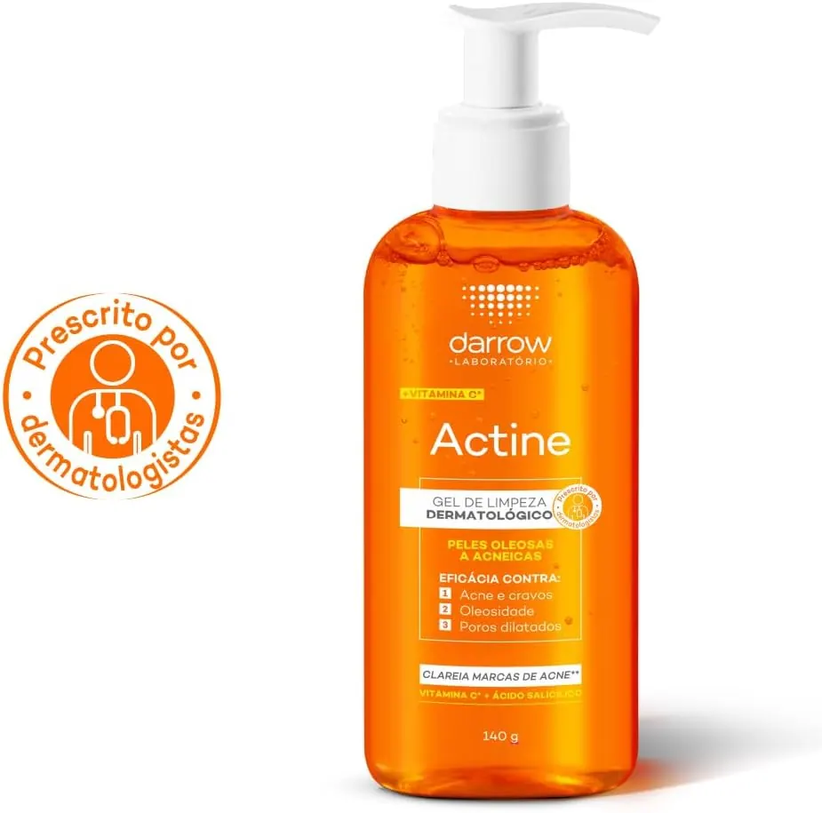Darrow Actine Gel de Limpeza Facial com Ácido Salicílico e Vitamina C 140g