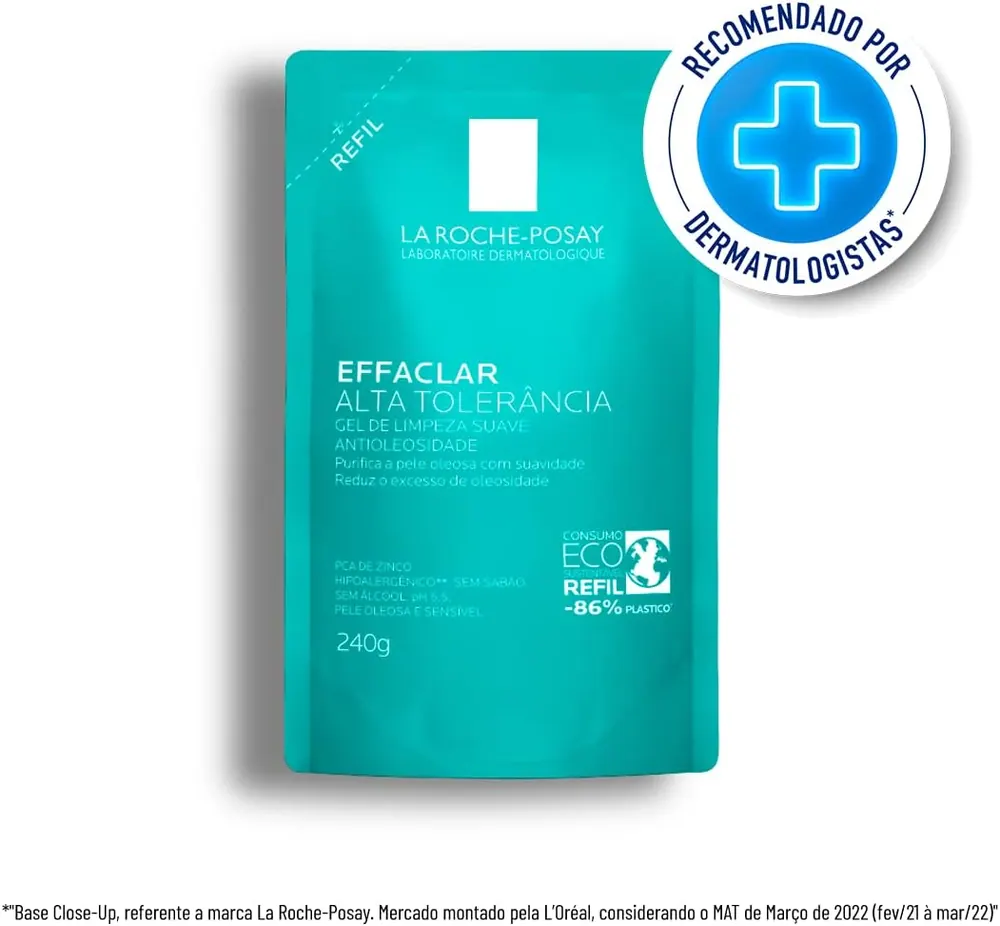 La Roche-Posay Effaclar Alta Tolerância Gel de Limpeza Facial - Refil 240g