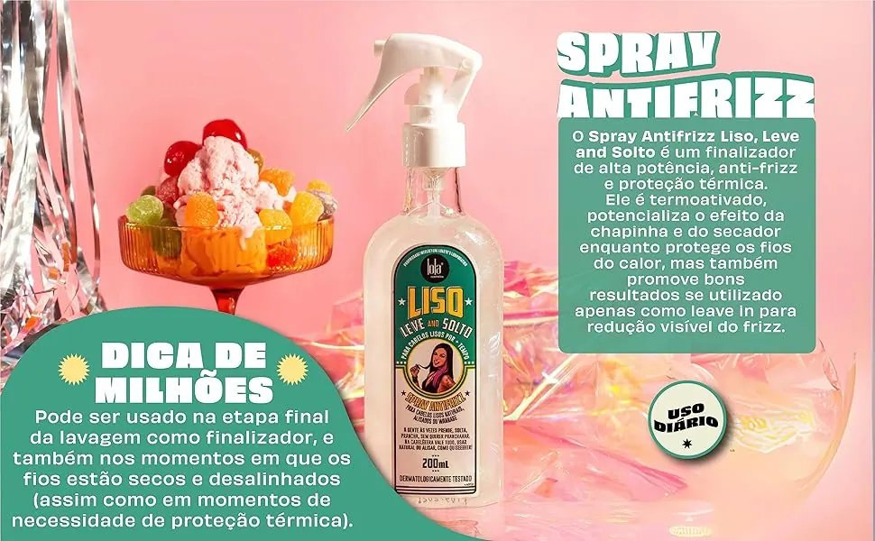 Liso, Leve and Solto: efeito liso prolongado