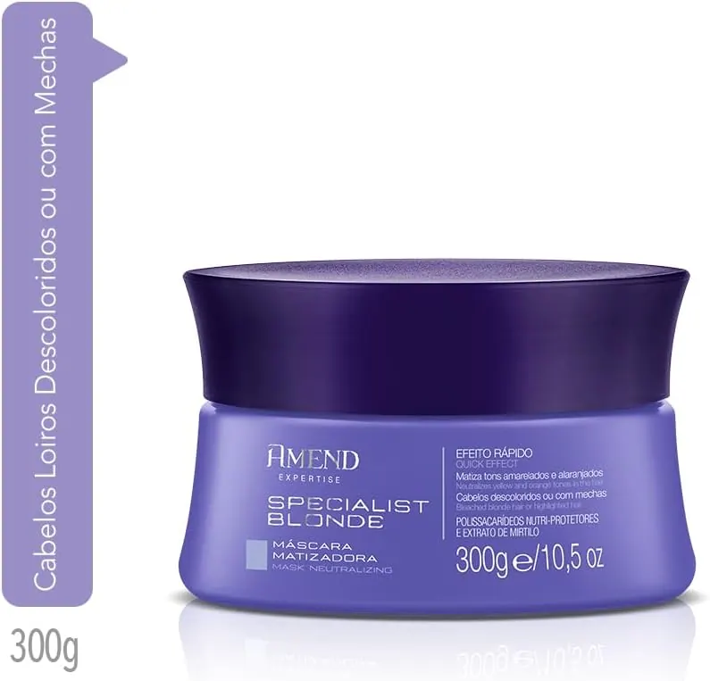 Amend Specialist Blonde Máscara Matizadora com Extrato de Mirtilo 300g
