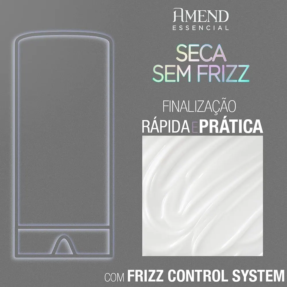 Amend Essencial Kit Leave-In Seca Sem Frizz 180ml + Máscara Acidificante 250g