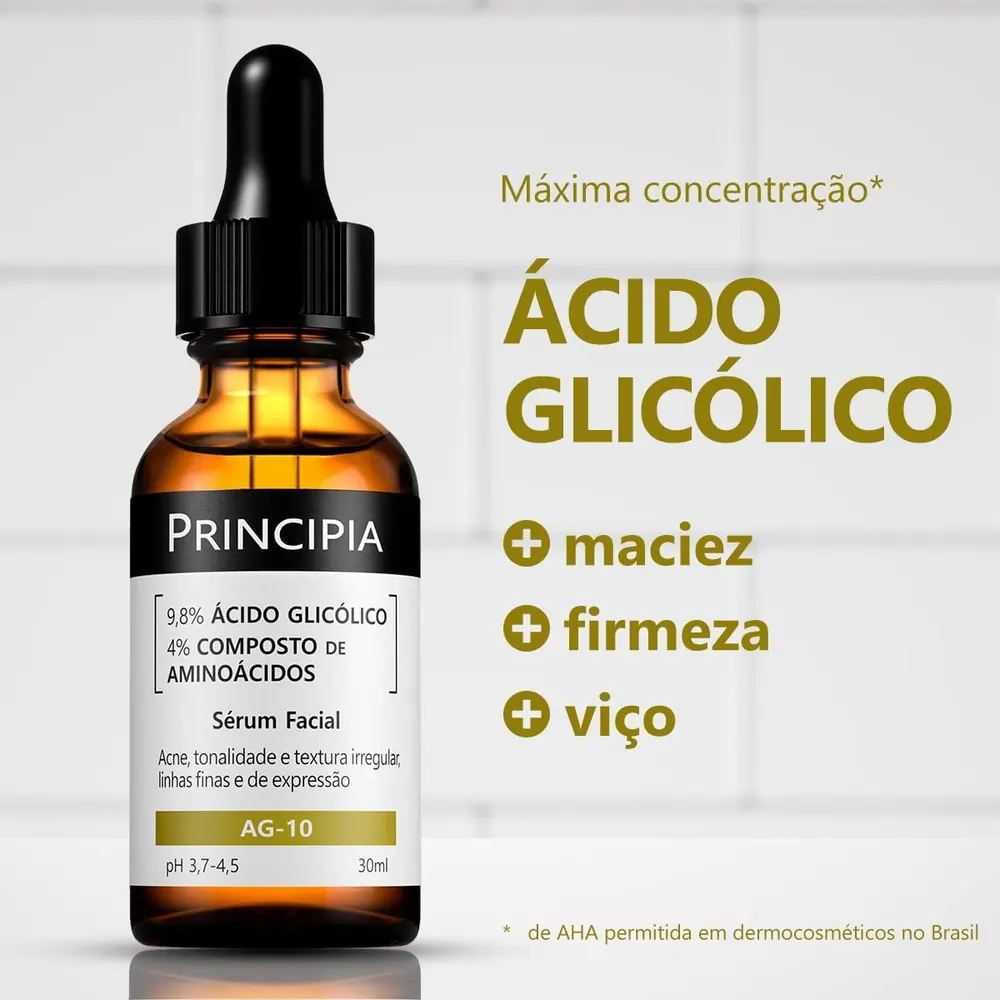 Principia Sérum Ácido Glicólico AG-10 - 9,8% Glicólico + Aminoácidos