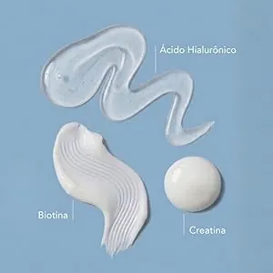 Ativos: ácido hialurônico, biotina e creatina