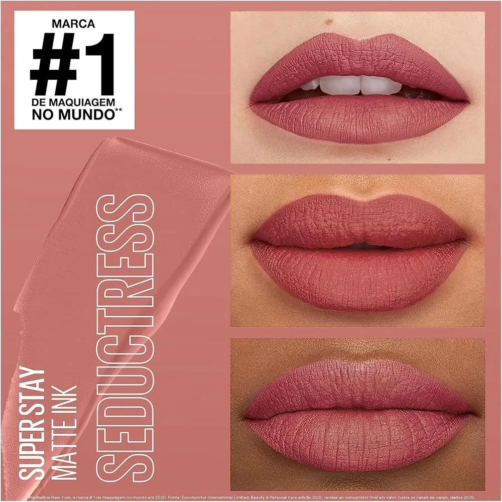 Maybelline SuperStay Matte Ink Batom Líquido - Cor 65 Seductress 5ml