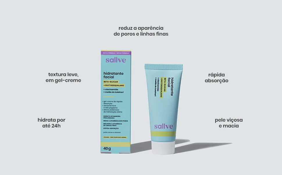 Ativos do hidratante Sallve