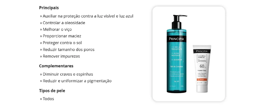 Principia Kit Gel de Limpeza GL-01 + Protetor Solar PS-01 FPS 60 - imagem 4