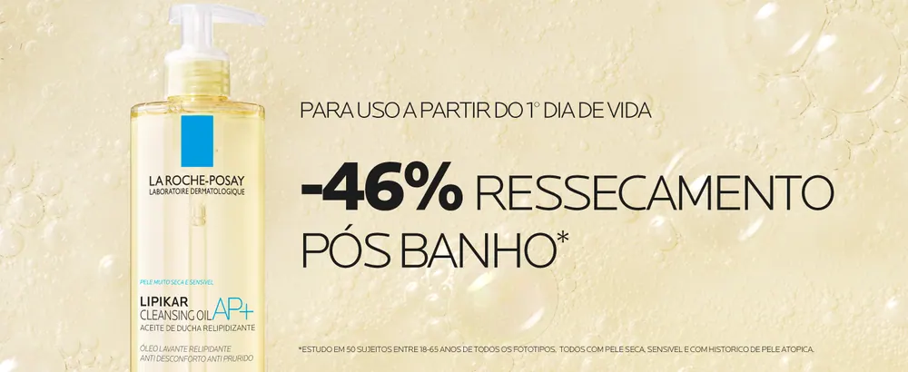 Eficácia do Lipikar Cleansing Oil AP+