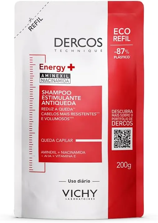 Vichy Dercos Energy+ Shampoo Estimulante - Refil 200g