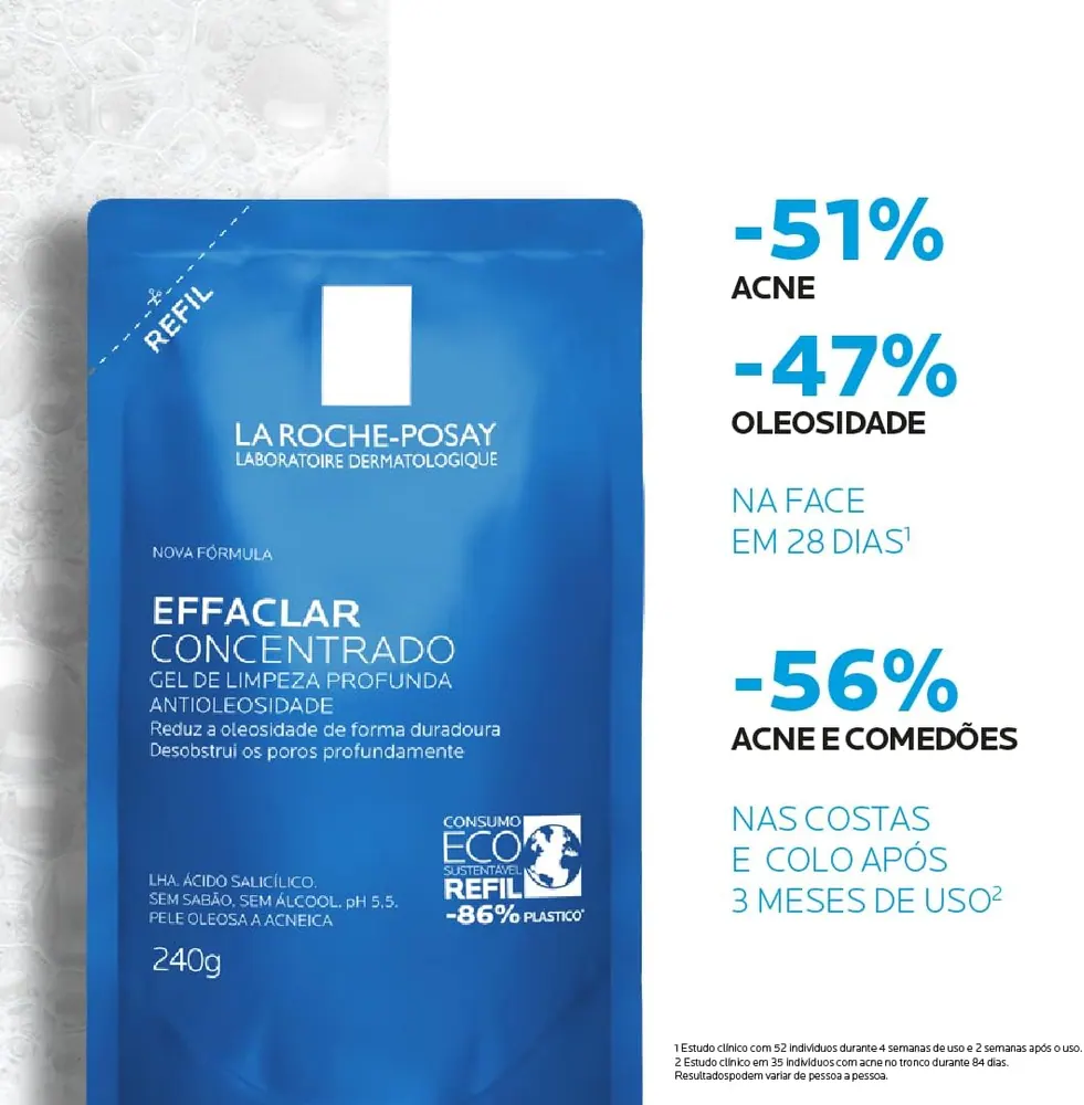 La Roche-Posay Effaclar Gel Concentrado Gel de Limpeza Facial - Refil 240g