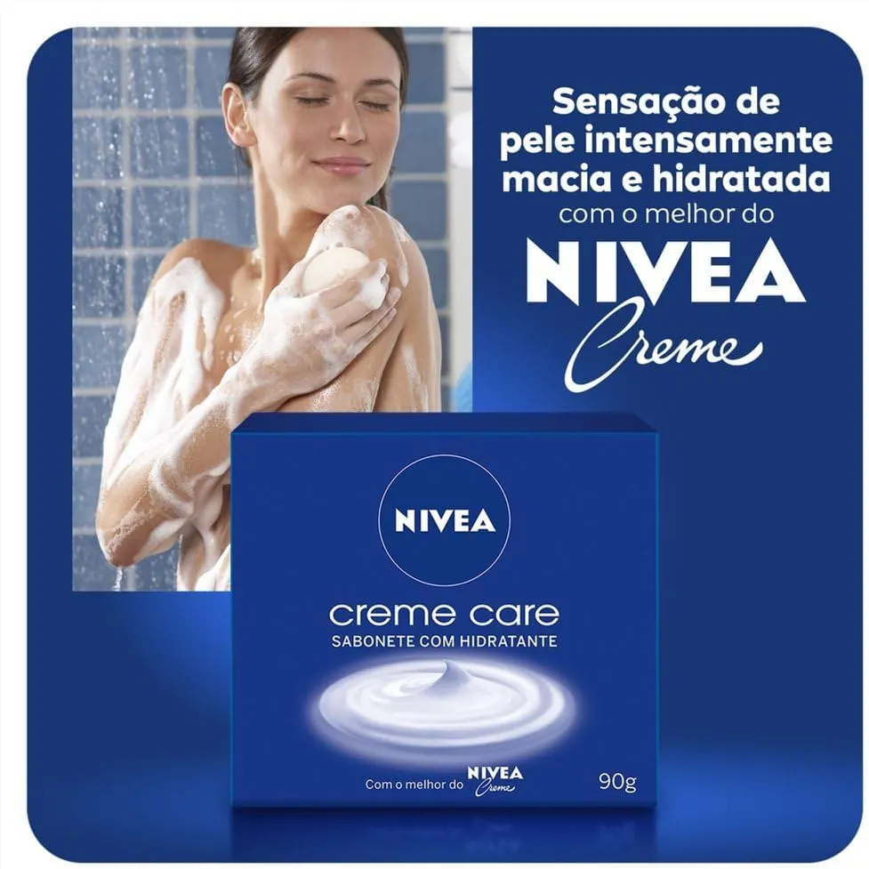 NIVEA Sabonete em Barra Creme Care - Kit 6 x 90g