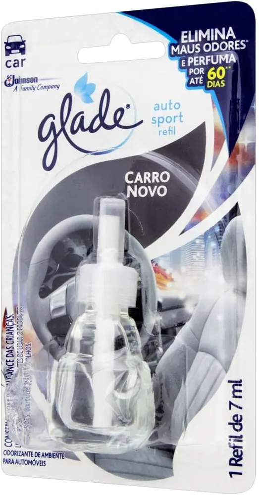 Glade Auto Sport Desodorizador de Carro Carro Novo - Refil 7ml