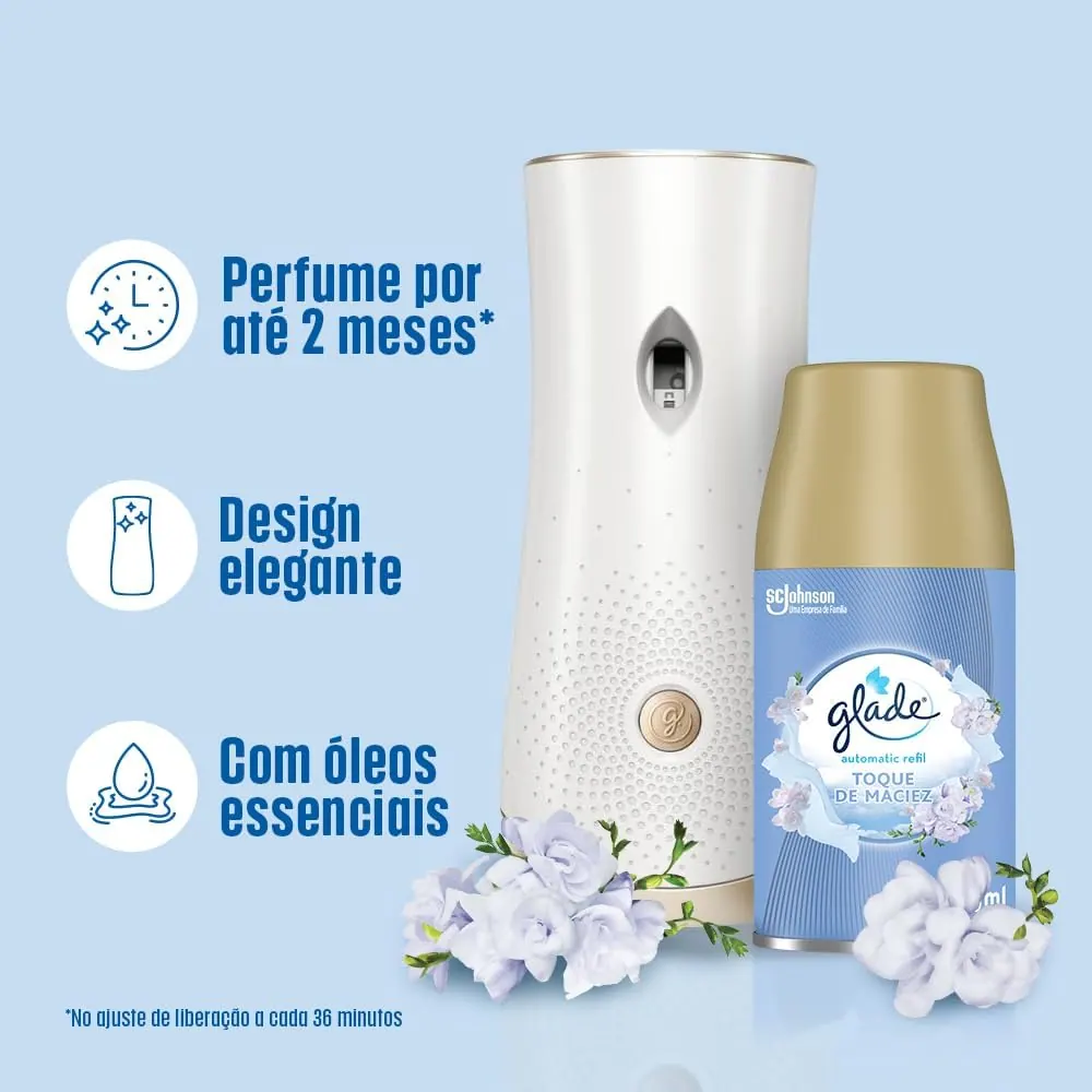 Glade Aromatizador Automático Toque de Maciez - Aparelho + Refil 269ml