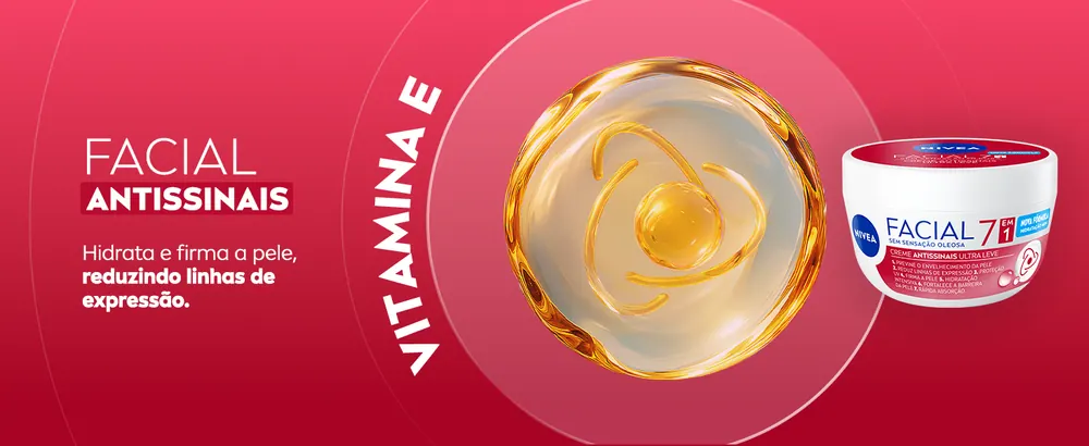 Creme Facial Antissinais: hidrata e firma a pele