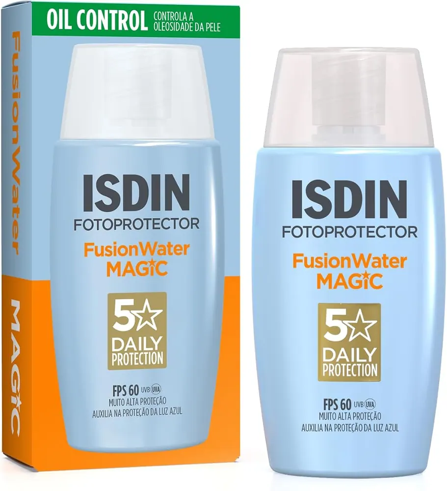 ISDIN Fusion Water 5 Stars Protetor Solar Facial FPS 60 Sem Cor 50ml