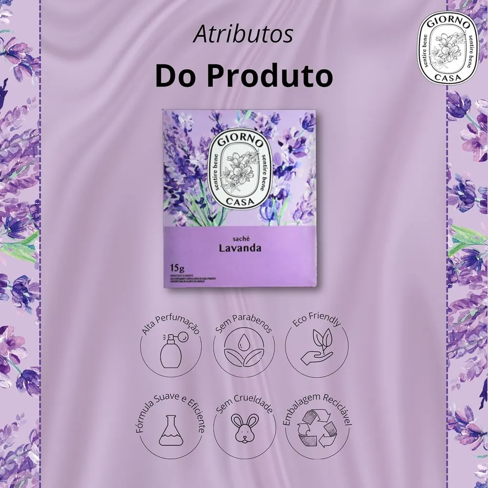 Giorno Casa Sachê Perfumado Lavanda 15g