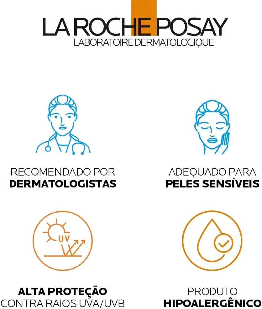La Roche-Posay Anthelios Anti-Idade Protetor Solar Facial FPS 50 Sem Cor