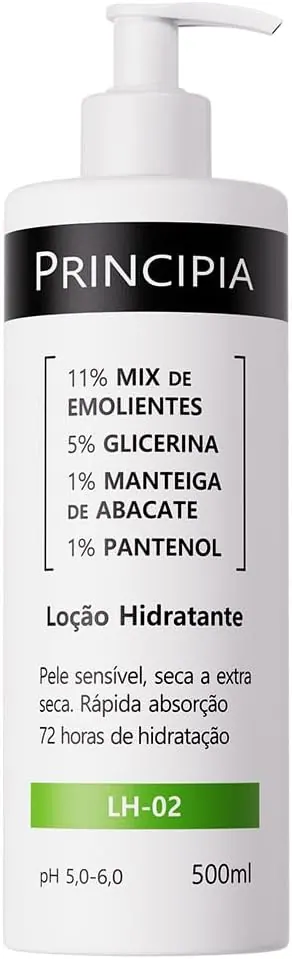 Principia Loção Hidratante Corporal LH-02 500ml - Manteiga de Abacate + Pantenol