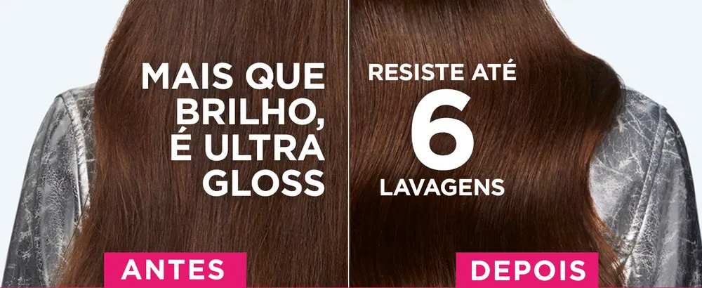 Antes e depois com Elseve Glycolic Gloss