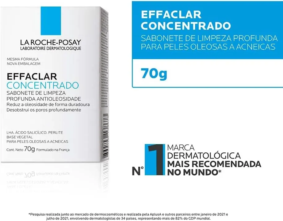 La Roche-Posay Effaclar Concentrado Sabonete Facial em Barra 70g
