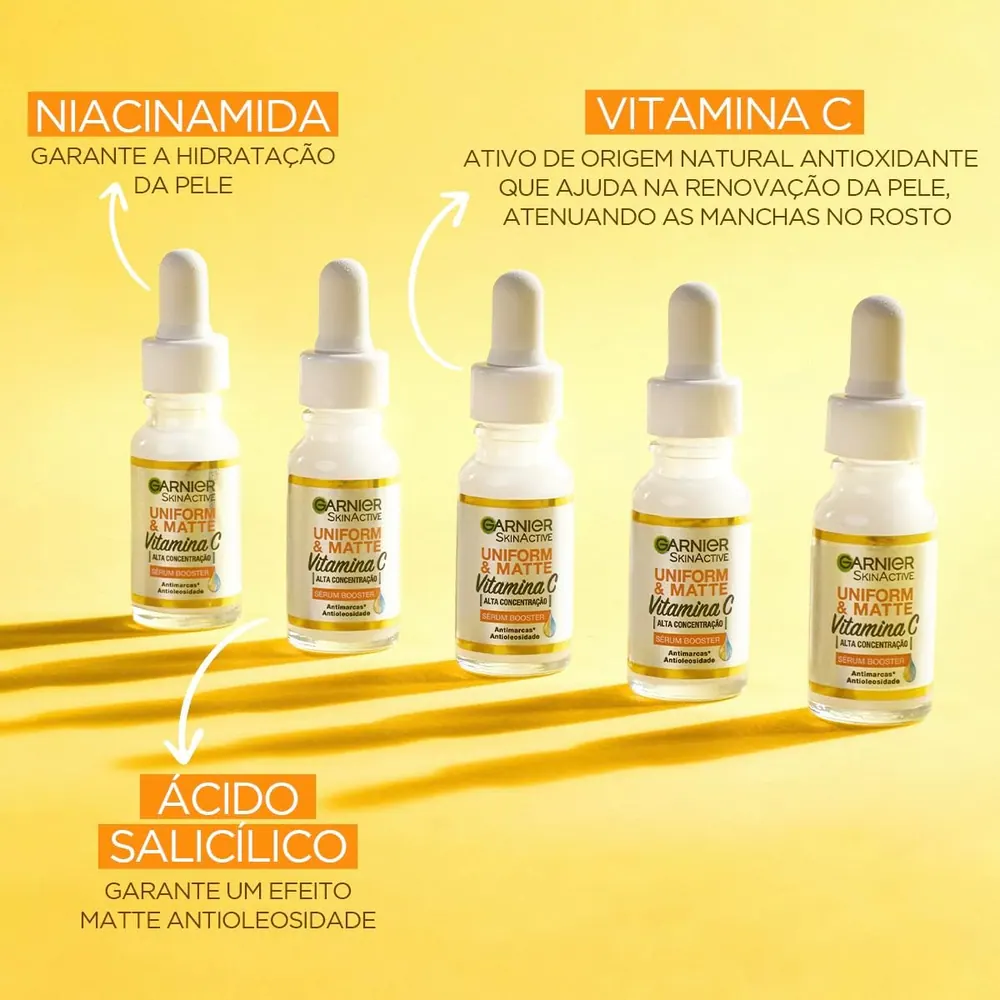 Garnier Uniform & Matte Vitamina C Sérum Facial Antimarcas 30ml