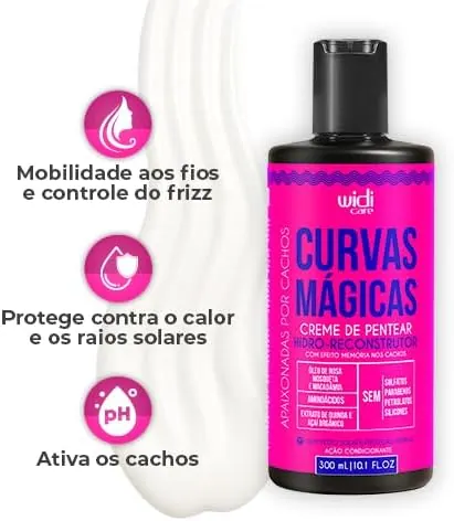 Widi Care Creme de Pentear Hidro-Reconstrutor Curvas Mágicas 300ml