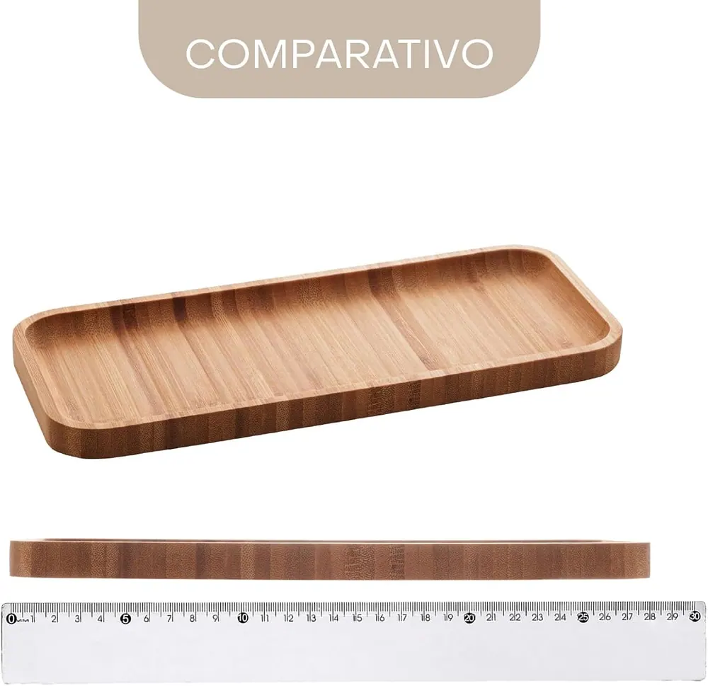 Lyor Bandeja de Bambu Hire Natural 28cm