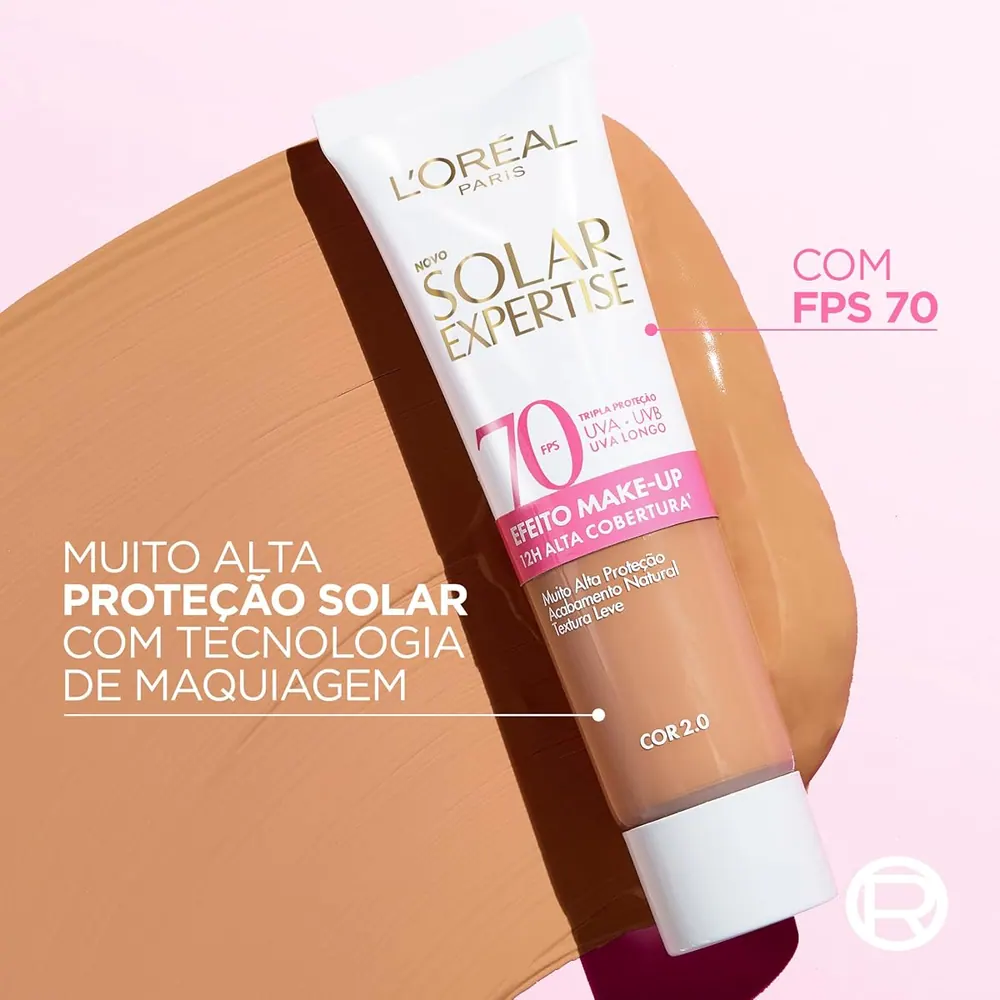 L'Oréal Paris Solar Expertise Efeito Make Up Protetor Facial FPS 70 Cor 2.0 30g