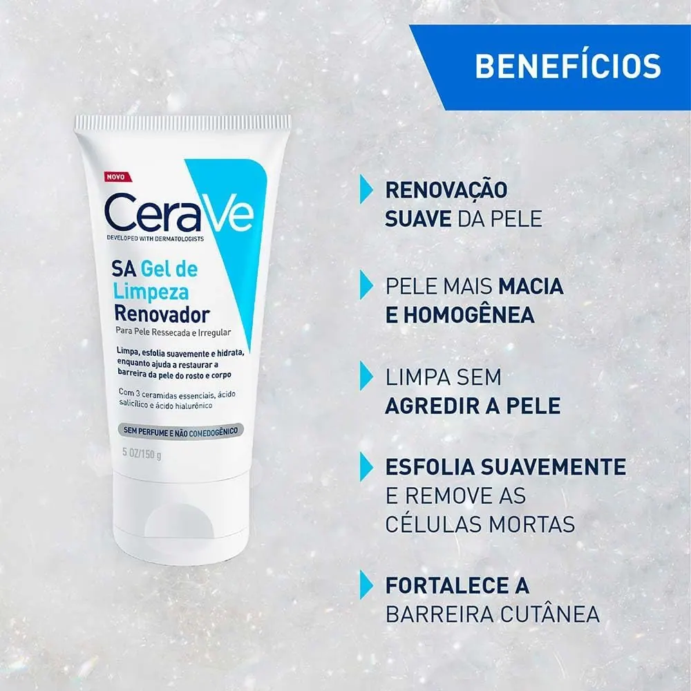 CeraVe SA Gel de Limpeza Renovador com Ácido Salicílico 150g