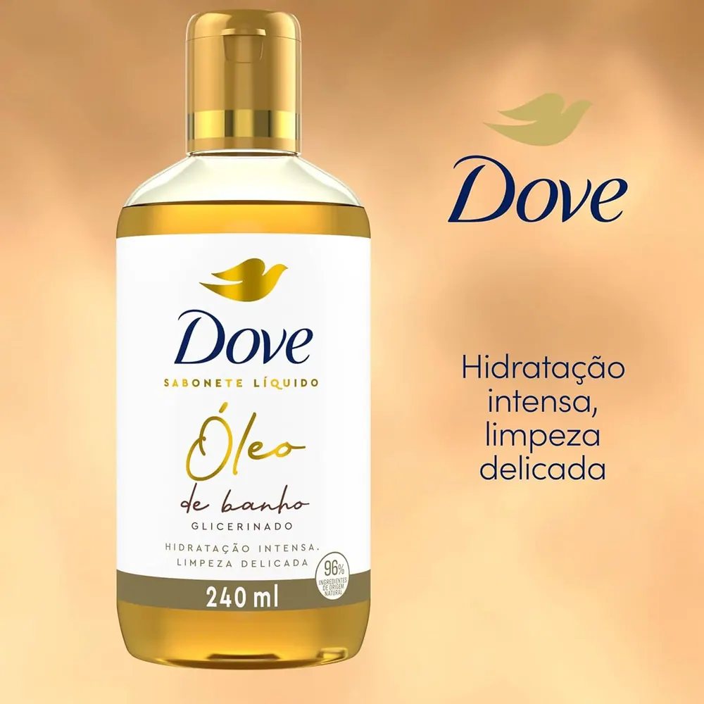 Dove Sabonete Líquido Óleo de Banho Glicerinado 240ml