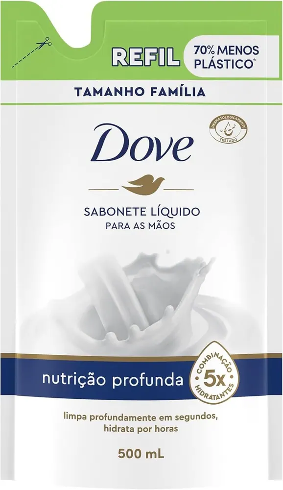 Dove Sabonete Líquido para Mãos Nutrição Profunda - Refil 500ml