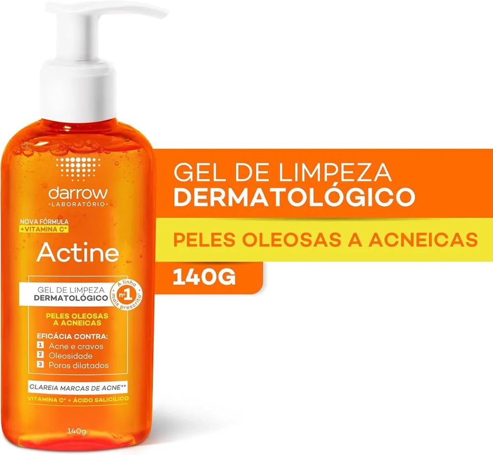 Darrow Actine Gel de Limpeza Facial com Ácido Salicílico e Vitamina C 140g